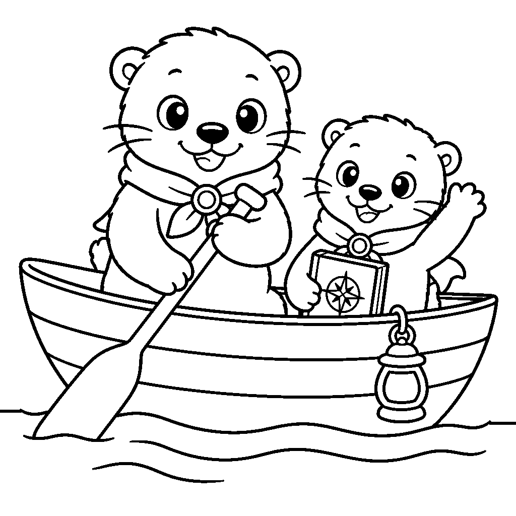 Off in the boat